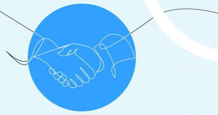Handshake illustration between government and public