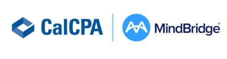 CalCPA and MindBridge logos