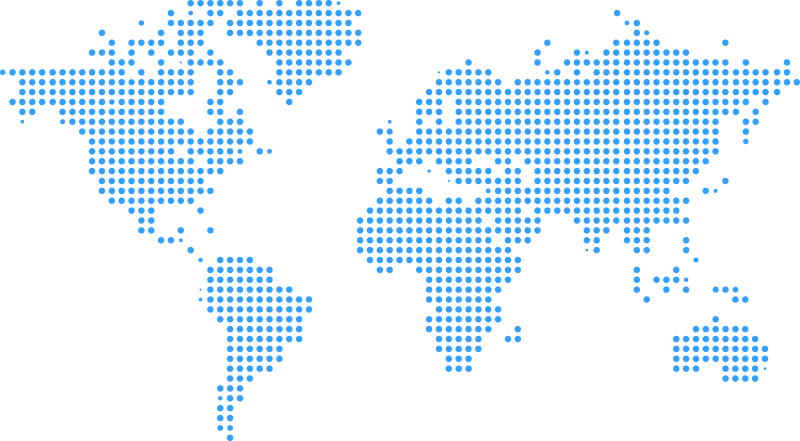 Map of world made of dots
