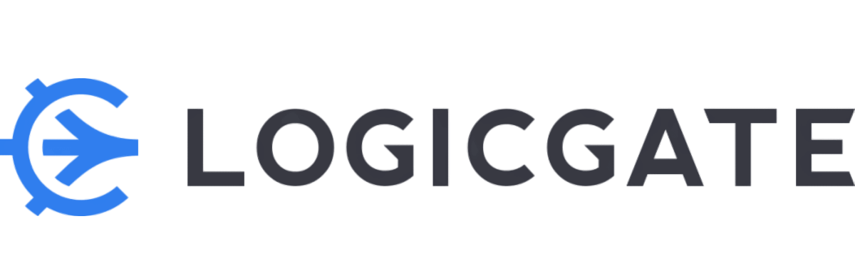Logo for LogicGate, a risk assessment tool that assists financial professionals and risk professionals to identify and manage GRC (governance, risk, and compliance).