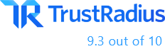Trust Radius logo with 9.3 out of 10 score