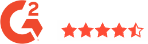 G2 logo with 4.5 out of 5 stars