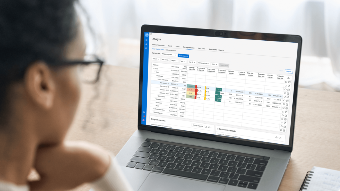 Auditor using Mindbridge API for anomaly detection for audit