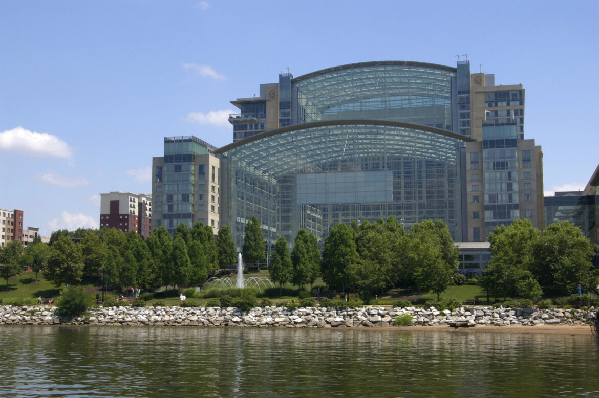 Riverfront view of the Gaylord National Resort