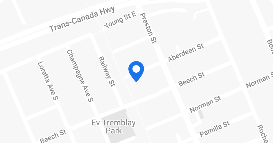 Map of the MindBridge Ottawa office with a blue marker.